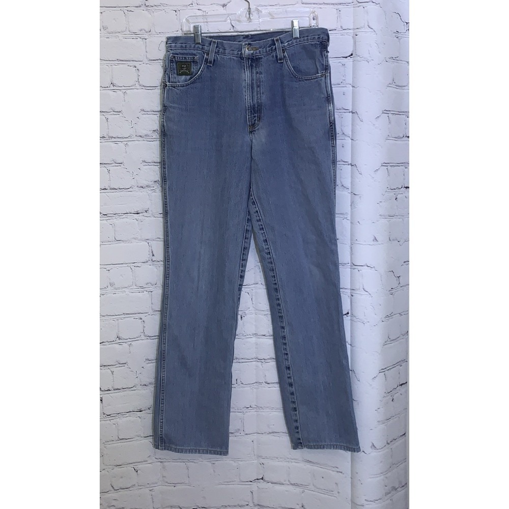 Cinch Jeans Men's 34x32 (Tag 34x36) Green Label Relaxed Fit Straight Blue Denim